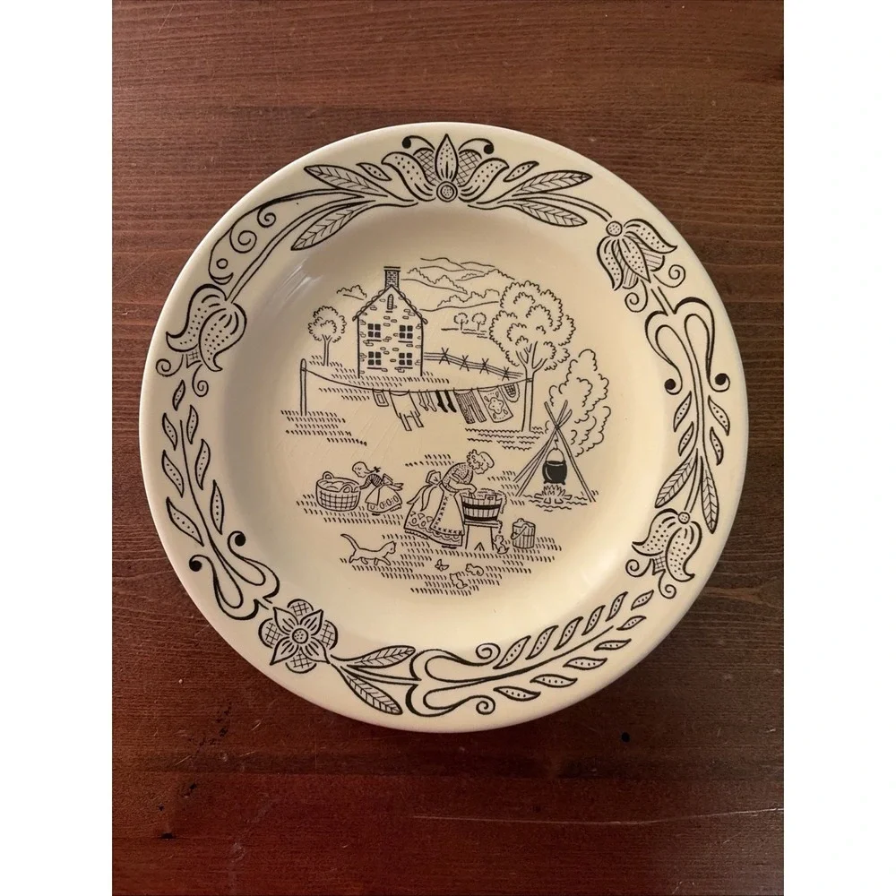 1 Bucks‎ county bread plates by Royal Sebring, Ohio 7 1/4